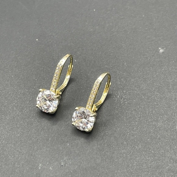 Tabitha Webb Gold Over Sterling Silver Cubic Zirconia Drop Earrings In Box - Picture 3 of 6